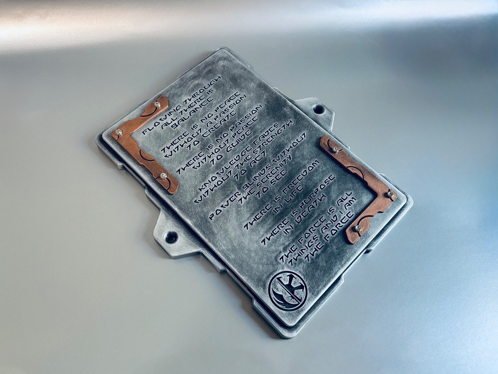 Gray Jedi Code Wall Plaque - Wall Mount Panel - Galaxy's Edge