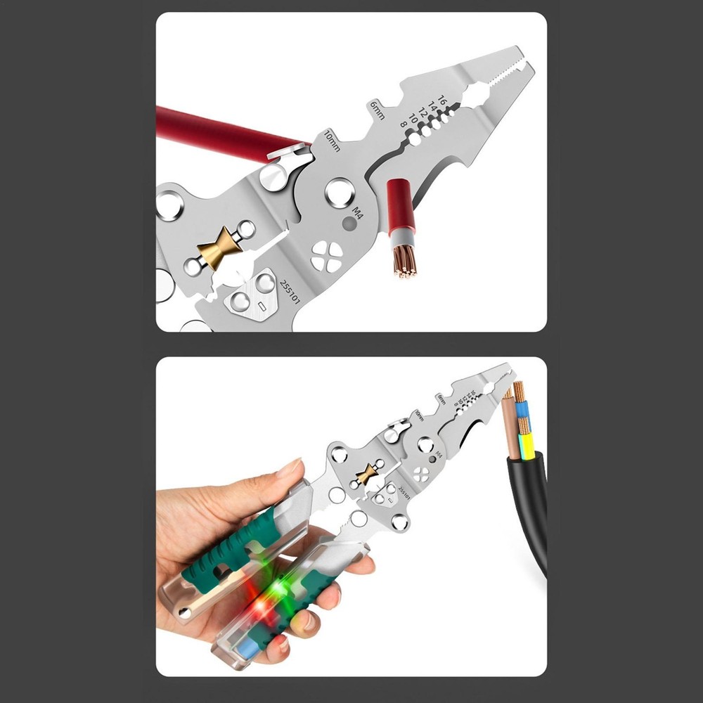 Multifunctional Folding Wire Stripper Pliers,Pully Design Cable Cutter Plier