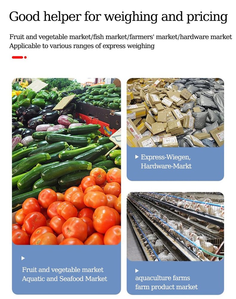 Large Platform Scale with Wheel 660 LB Floor Weight Computing Postal Scale Di...