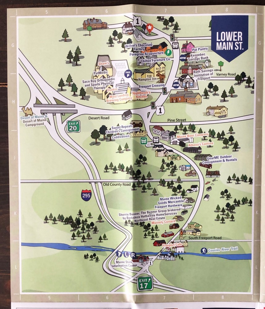Freeport, Maine Visitors Map
