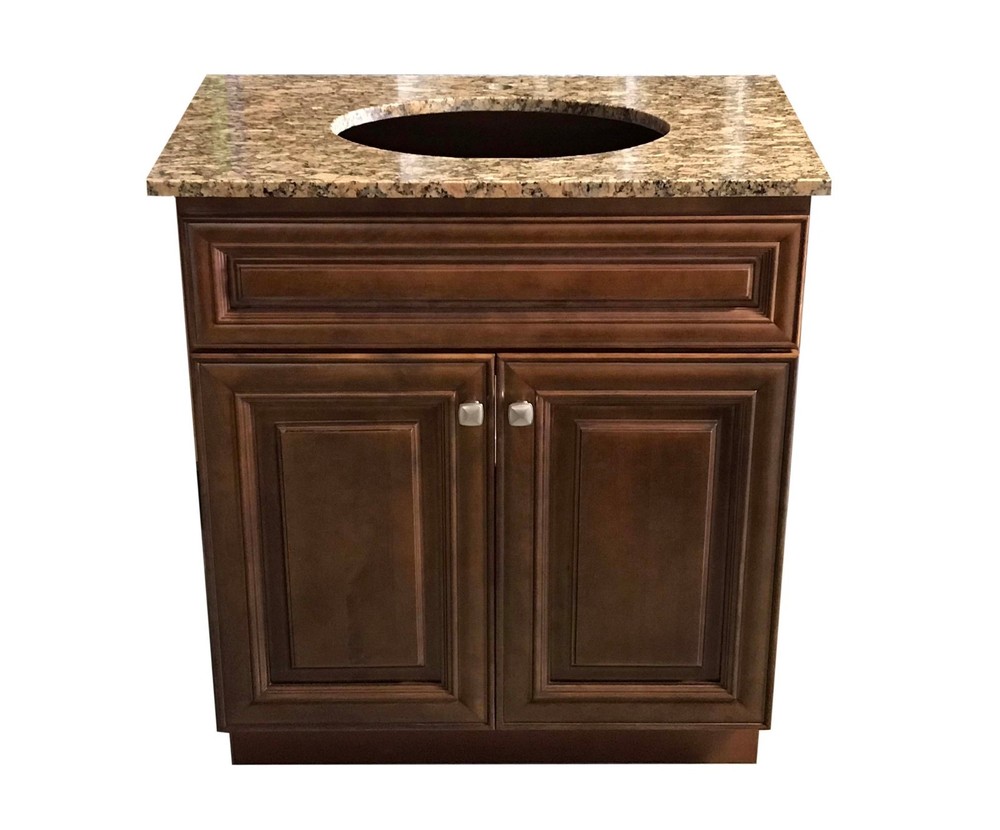 single Maple walnut Bathroom Vanity Base Cabinet solid wood 24" 30" 36"