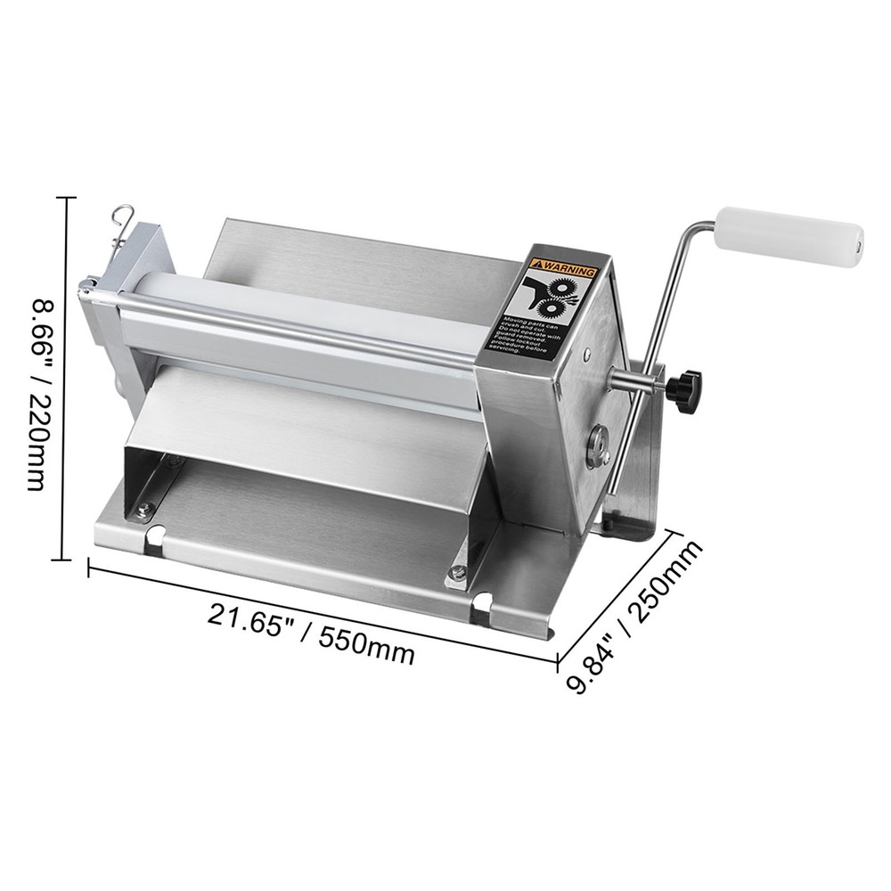 Manual Dough Sheeter Machine Max 1/2" Dough Roller Pastry Press Machine