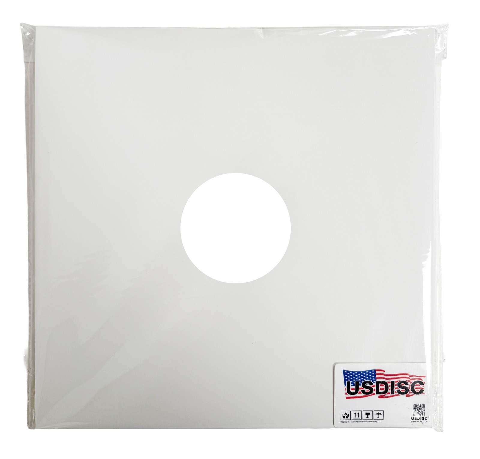 USDISC Record Jackets 12", LP, Cardboard, 350g Center Hole (White) Lot