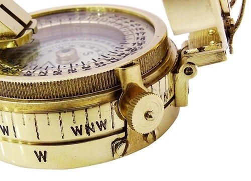 ANTIQUE MARITIME NAVIGATION SOLID BRASS VINTAGE PRISMATIC COMPASS GIFT