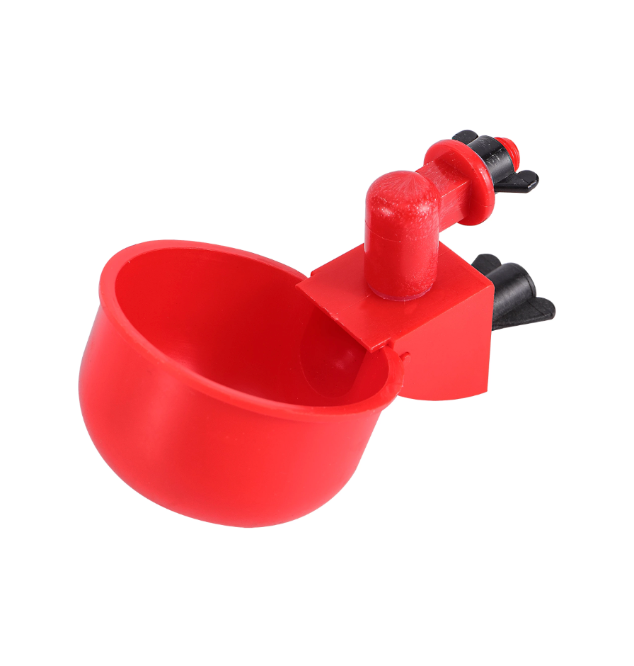 2Pcs Automatic Chicken Water Cup Plastic Drinking Bowl Waterer Kit for Poultry