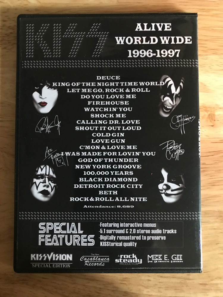 KISS - Live at Savage Hall 1997 Alive Worldwide DVD Ace Frehley Peter Criss Gene
