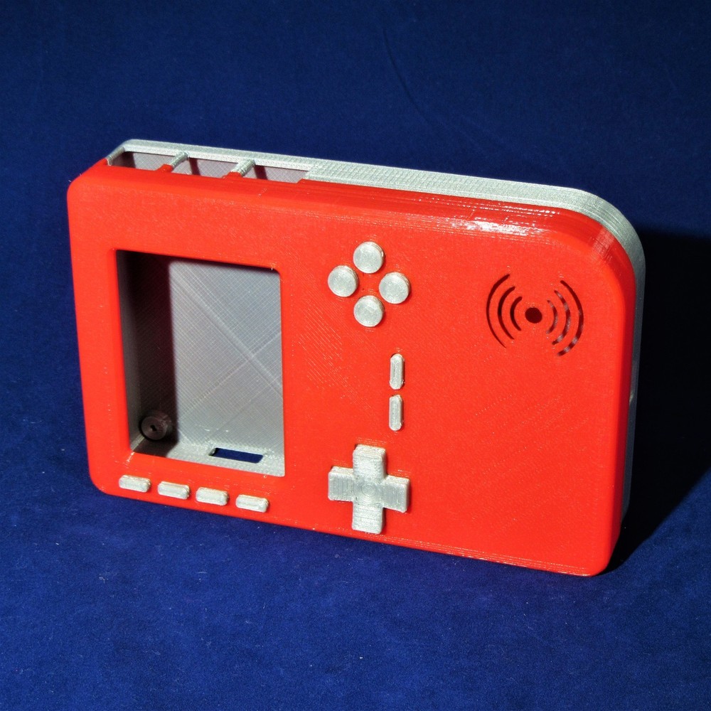 PiGRRL 2 Red & Silver Game Boy Case with Buttons & Screws for Raspberry Pi 2/3