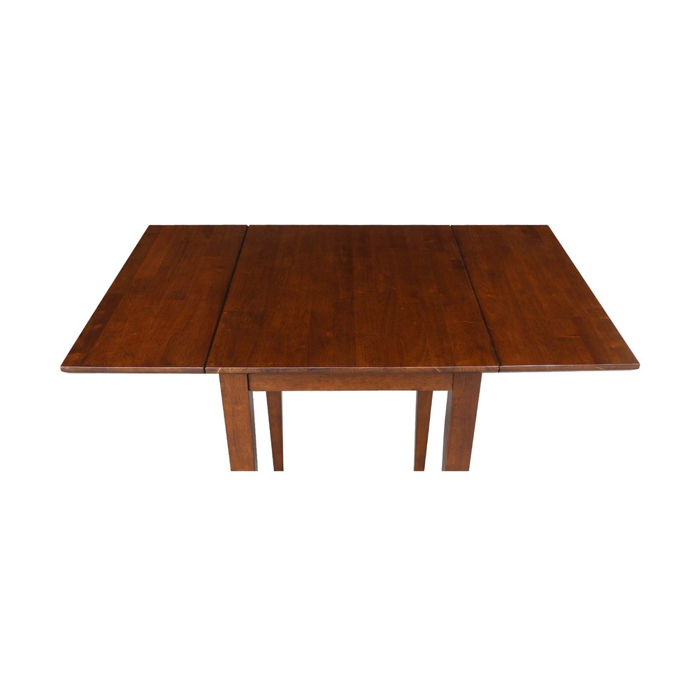 IC International Concepts Small Drop Leaf Dining Table with Dual 9" Drop Leaf