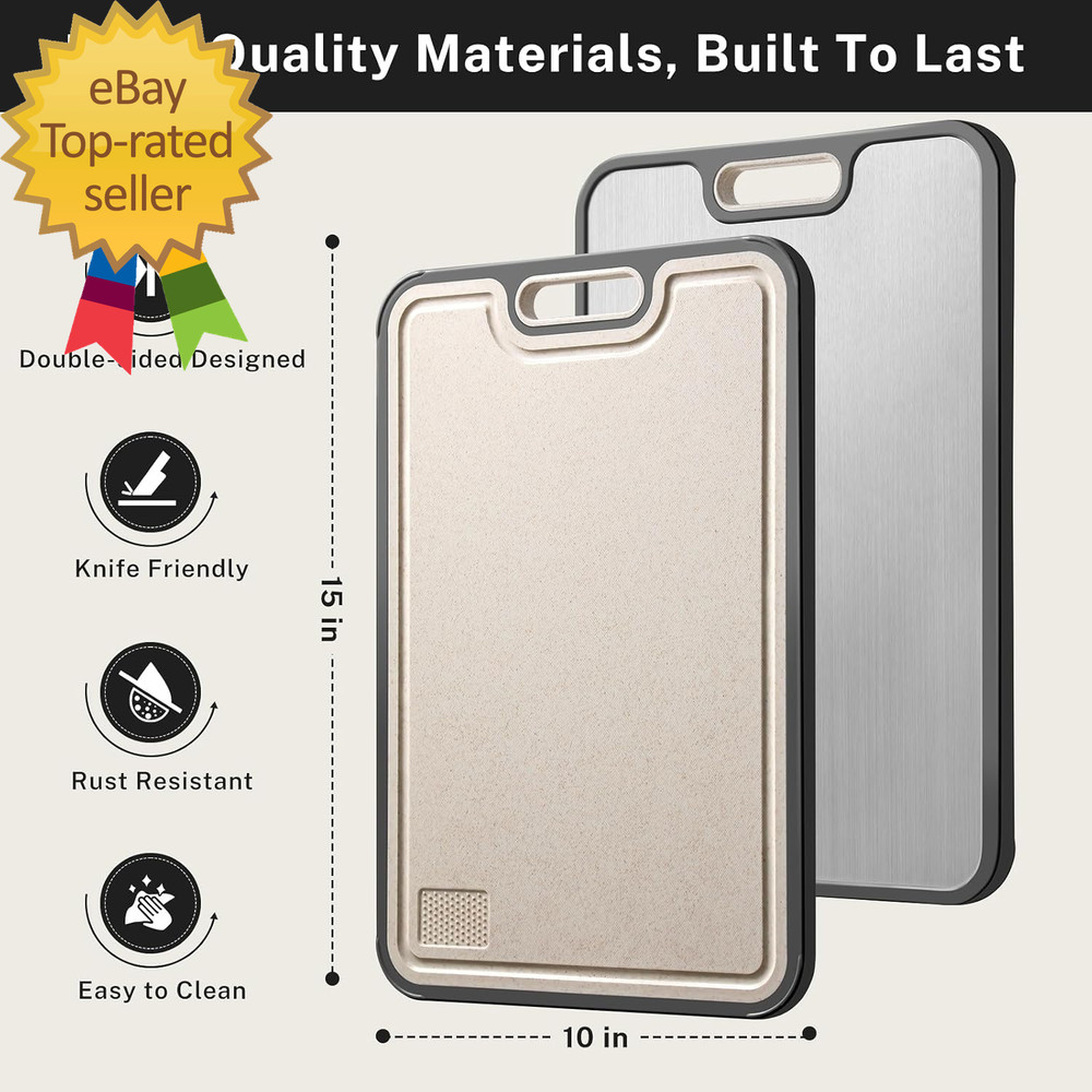 Titanium Cutting Board Double Sided Cutting Boards for Kitchen Pure Titanium
