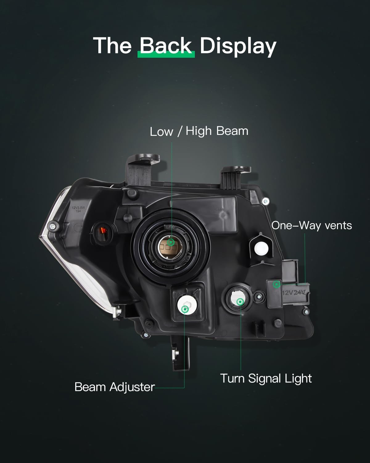 Headlight Assembly Replacement Fit 2009-2019 for Nissan Frontier Headlamp