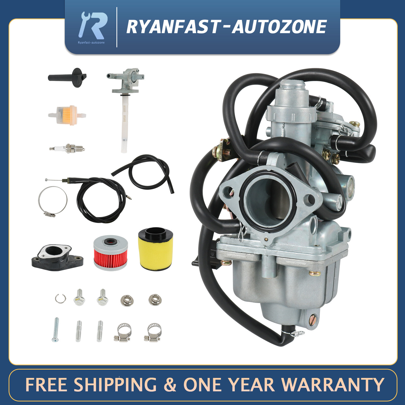 Carburetor Kit for Honda Recon 250 TRX250 TRX250TE TRX250TM 97-07 16100-HM8-B01