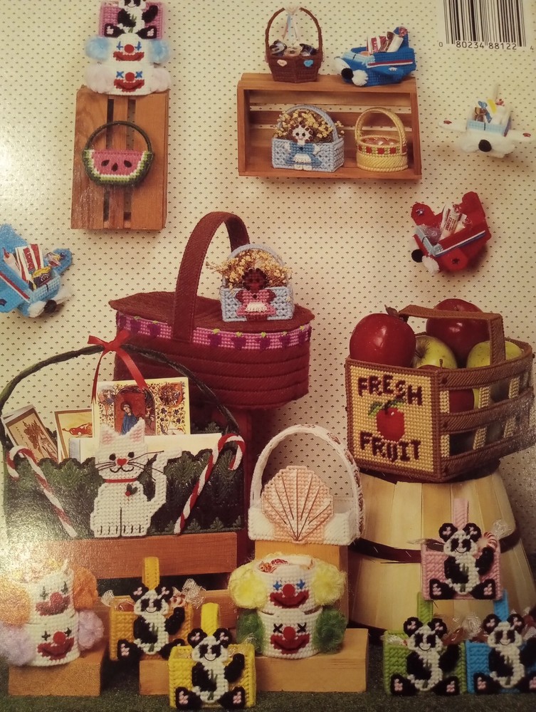 Vintage Plastic Canvas Baskets Patterns Plastic Canvas Pattern Booklet