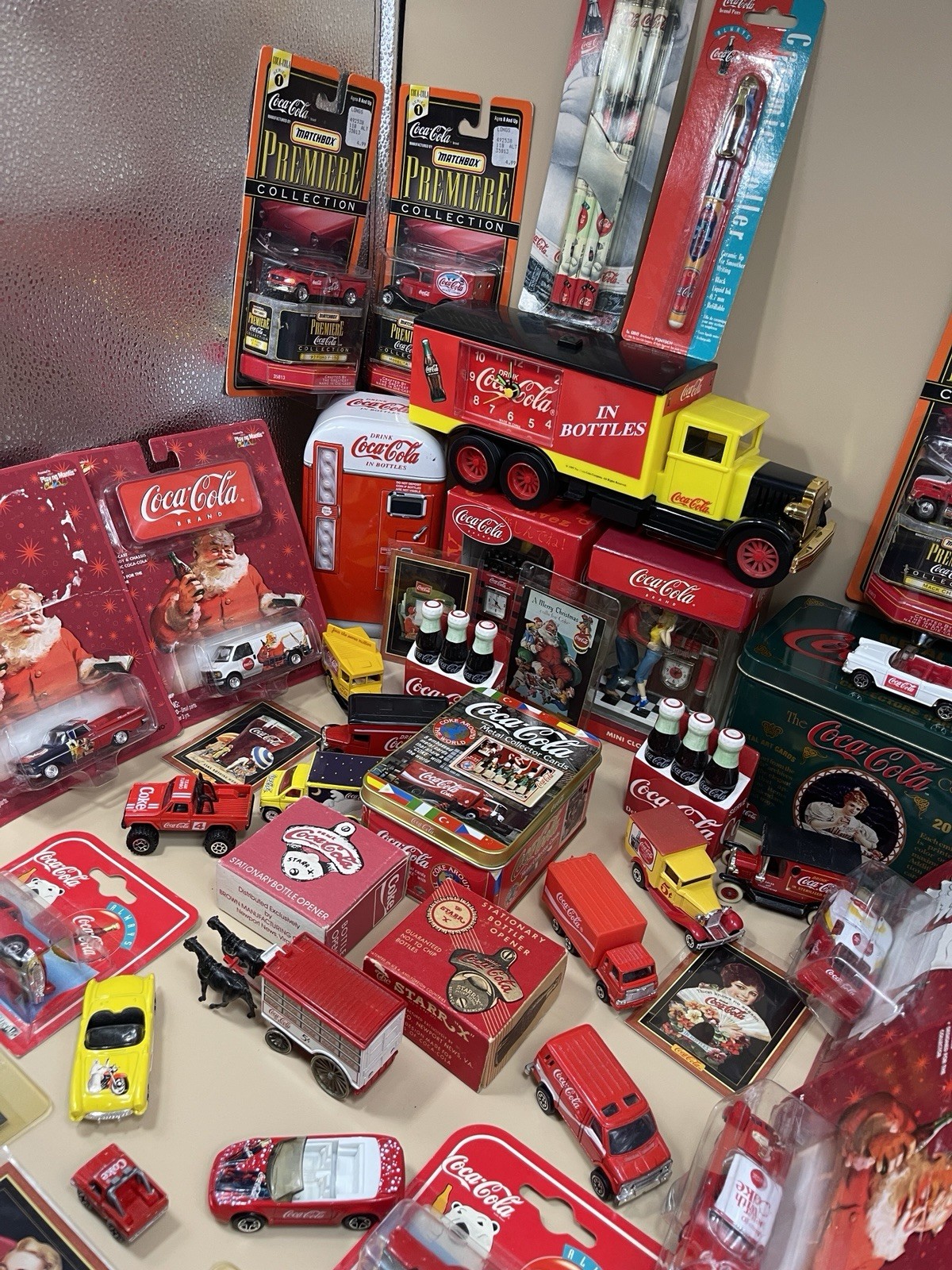 Huge Vintage Lot Of 78 Coca-Cola Collectibles, Clocks, Diecast, Salt & Pepper
