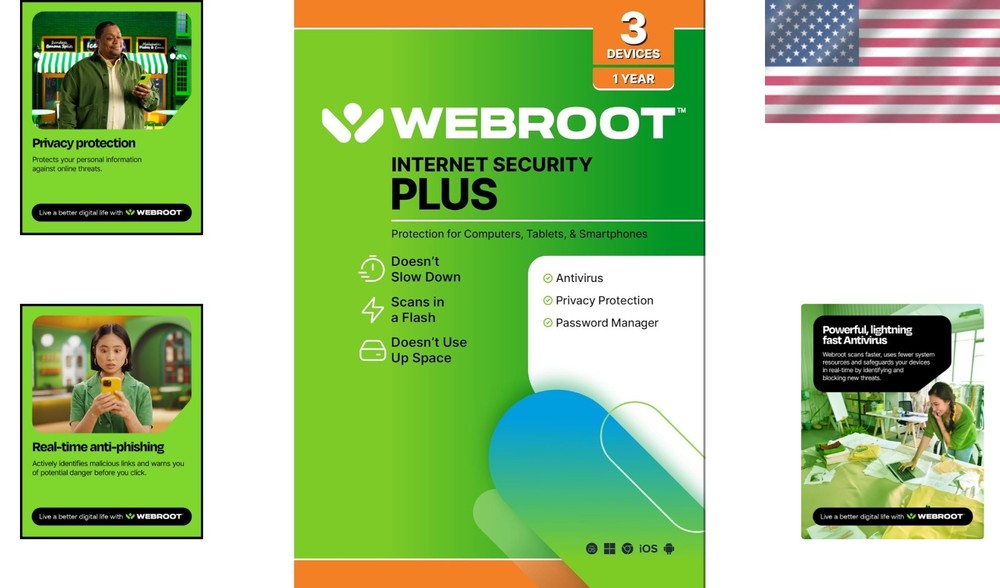 Internet Security Plus 2025: Antivirus + Password Manager for 3 Devices
