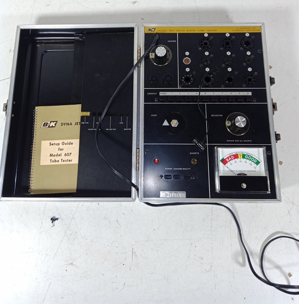 B &K Dyna Jet Model 607 Solid State Tube Tester with Setup Guide