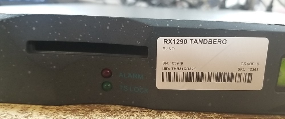 Tandberg RX1290 Multi-Format MPEG2/MPEG4 SD/HD Integrated Receiver. *READ⬇️*