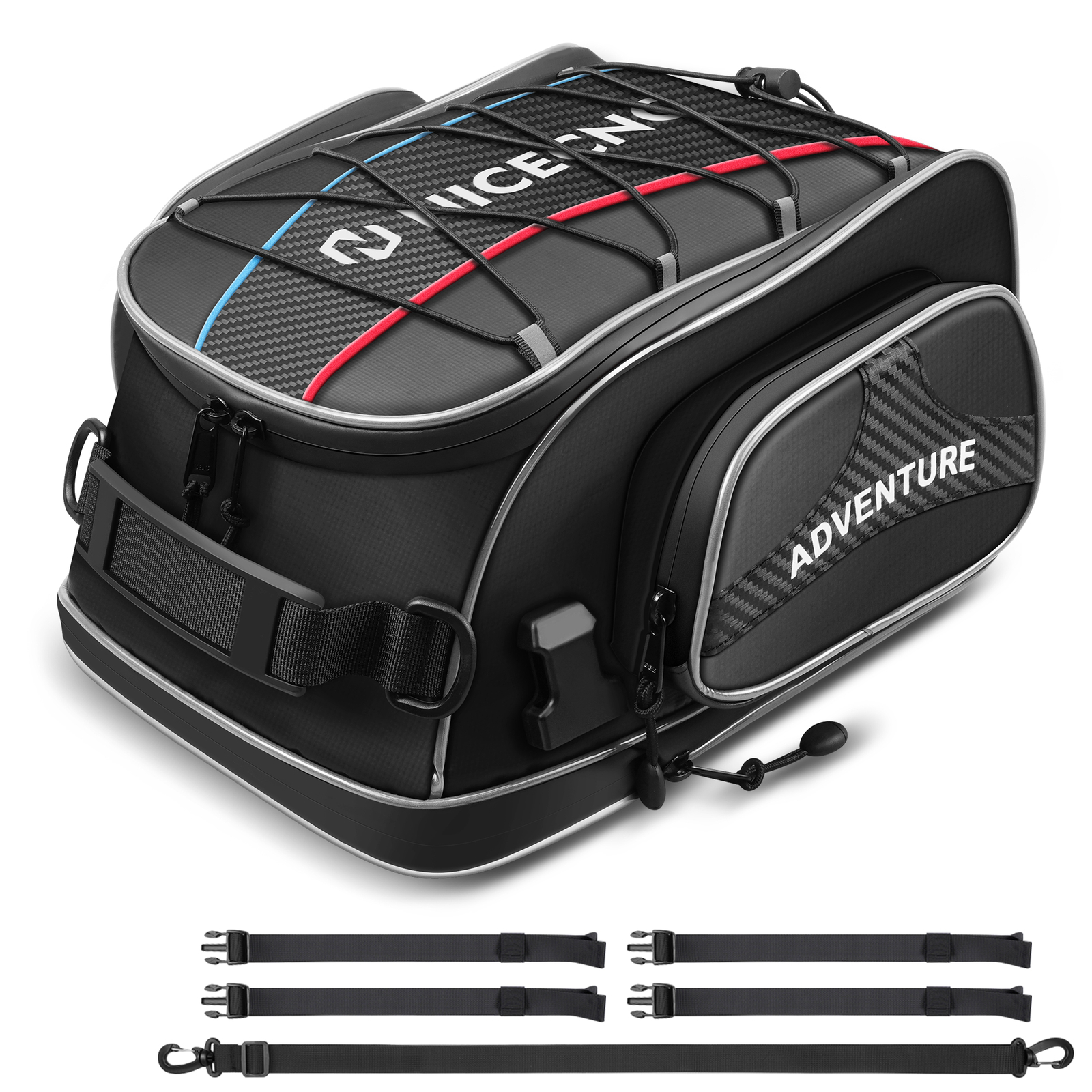 Motorcycle Tail Bag Seat Pack Travel Rear Luggage Rack Carry Bag Waterproof 15L