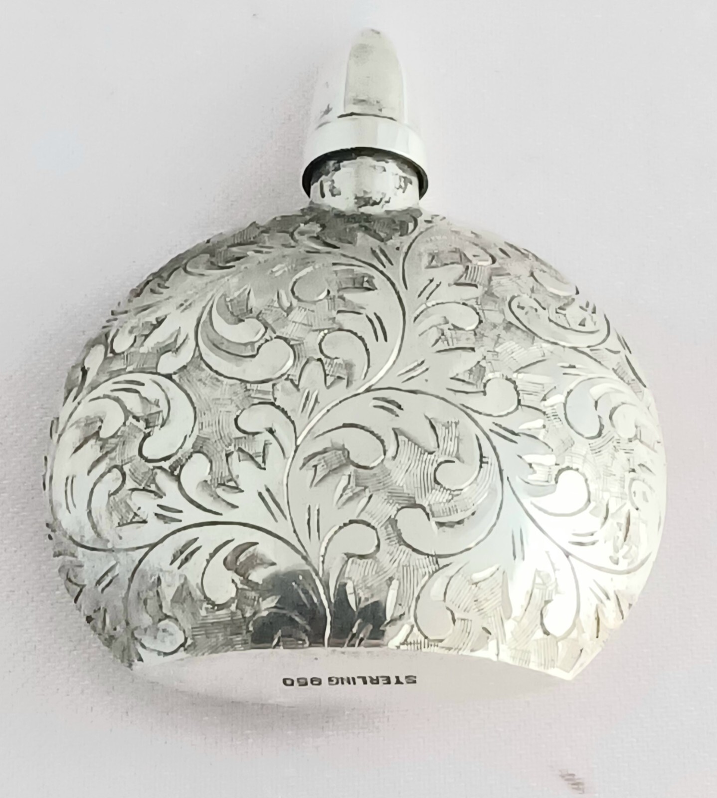 Sterling 950 Japan Small Perfume Decorated bottle Mono'd JPB