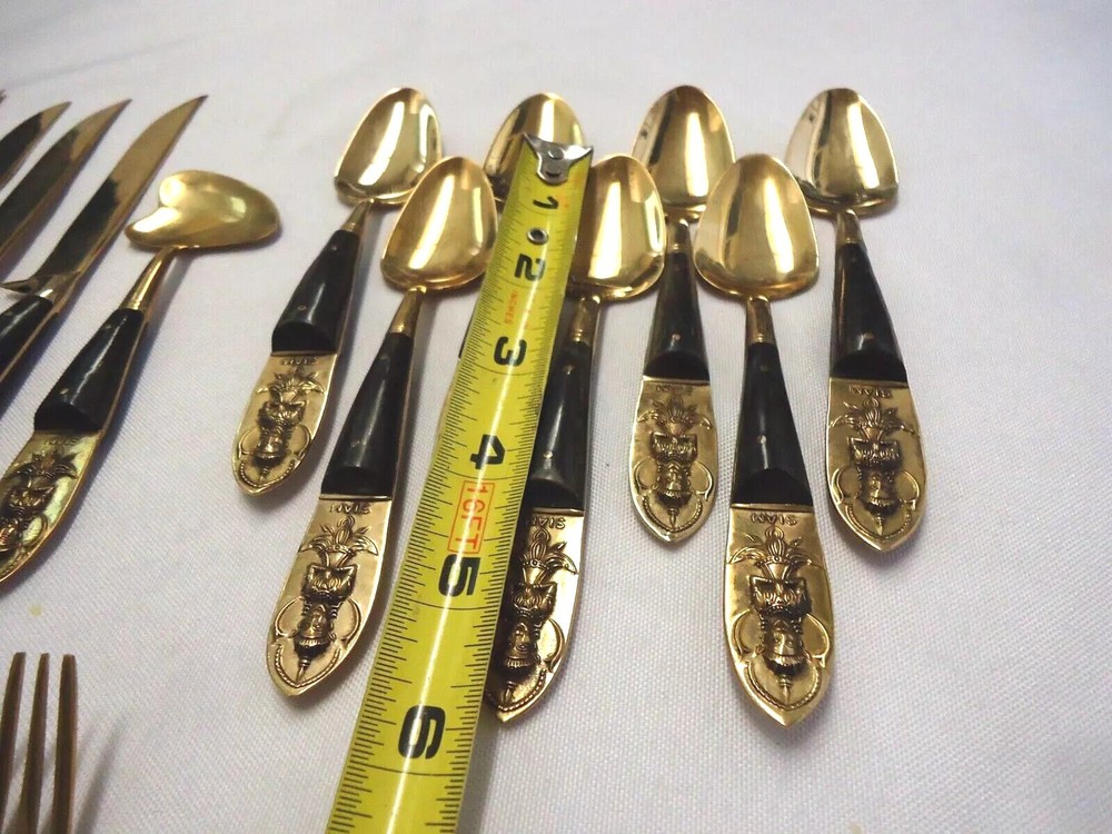 SIAM BRASS FLATWARE 24-pieces
