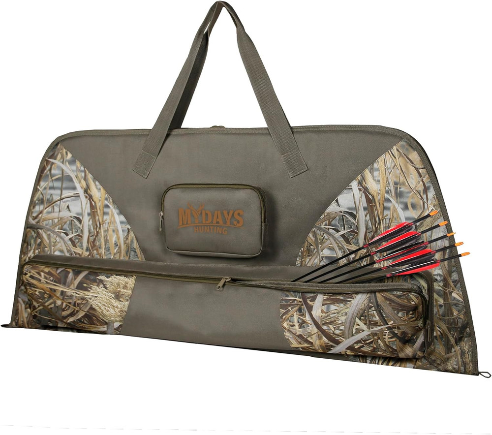 Compound Bow Case,Feigeer Camo Soft Bow Case with Thick Protective Foam Padding