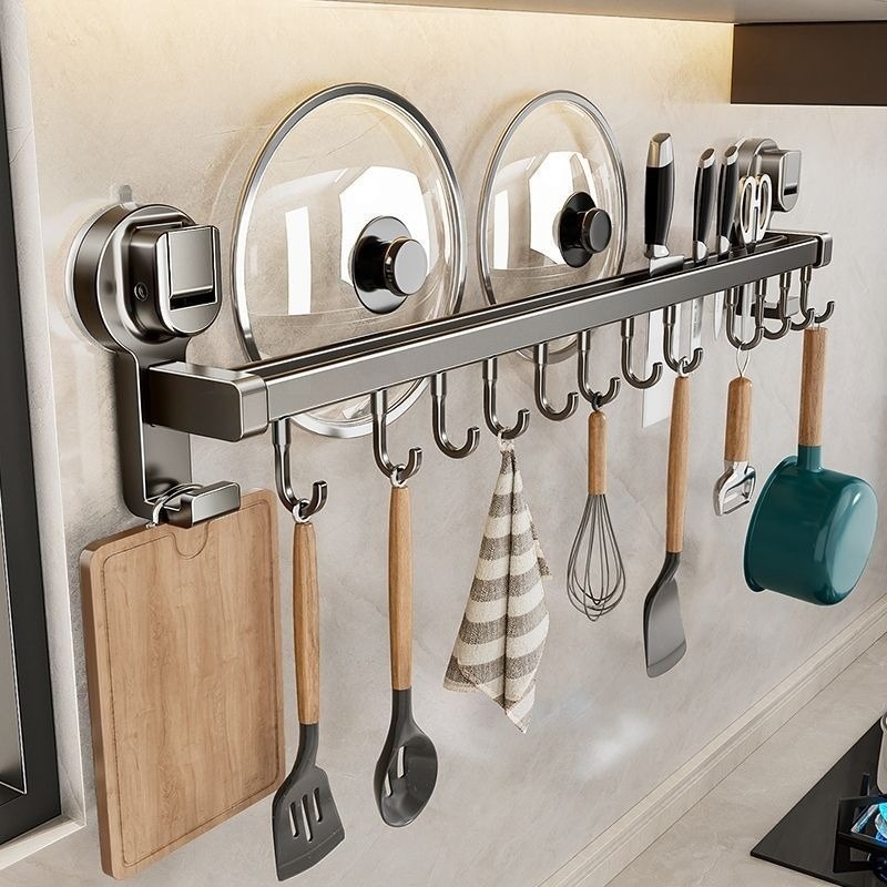 Blue Vine Kitchen Suction Cup Storage Rack for Kitchenware Storage