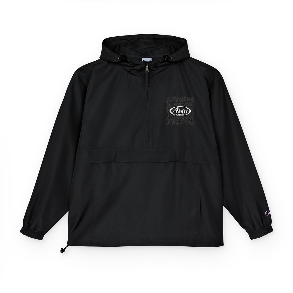 Distressed Skull Logo Anorak Jacket