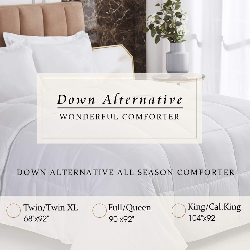 3Pc down Alternative Comforter Set - All Season Reversible Comforter with Two Sh