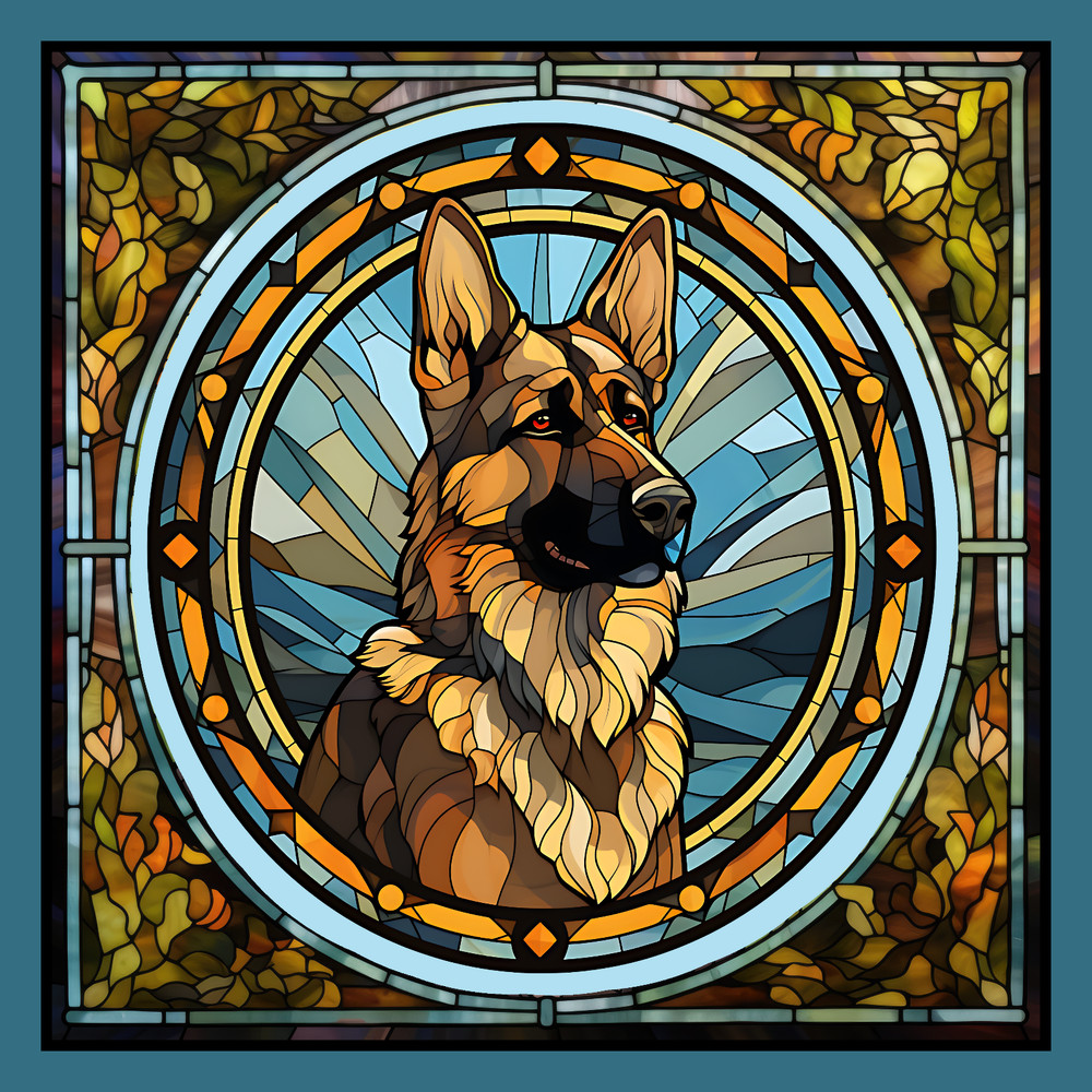German Shepherd Refrigerator Magnet - version 2