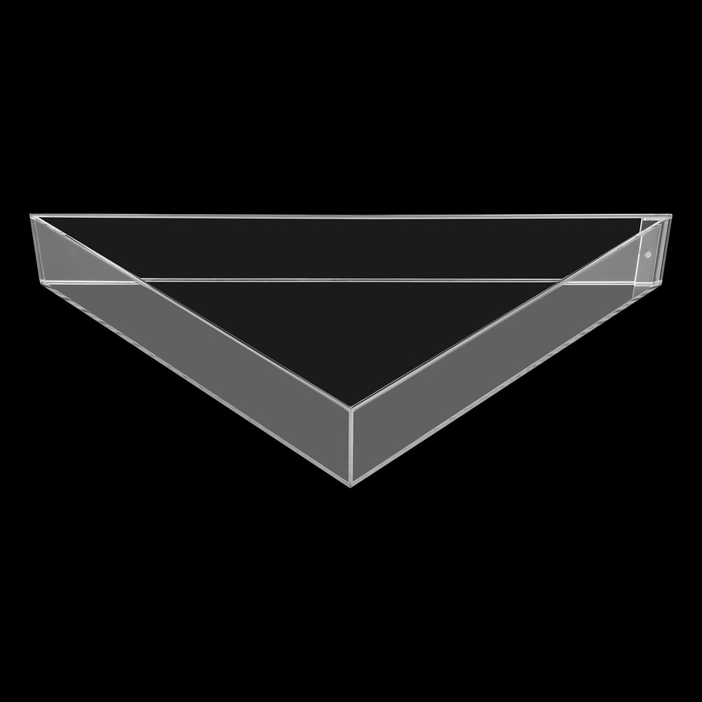 Flag Display Case Clear Acrylic Flag Box Triangle Holder for Table Wall Mounted