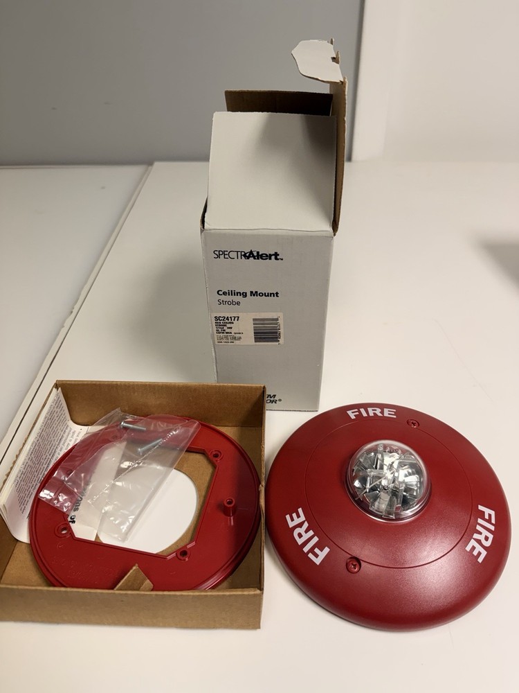 SYSTEM SENSOR SC24177 SPECTRALERT RED CEILING MOUNT 177CD STROBE - NEW