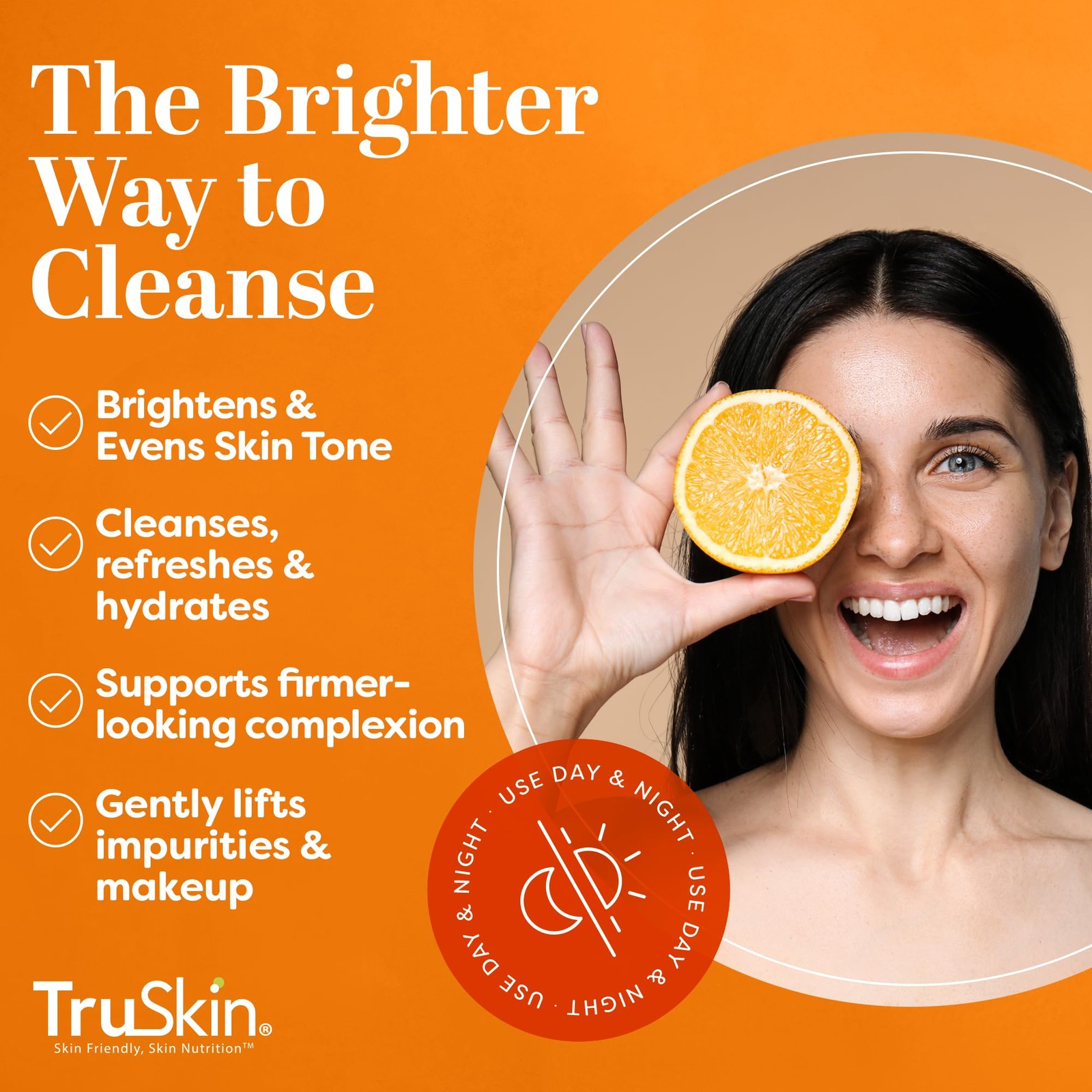 TruSkin Vitamin C Face Wash Cleanser - Brightening, Anti-Aging & Nourishing