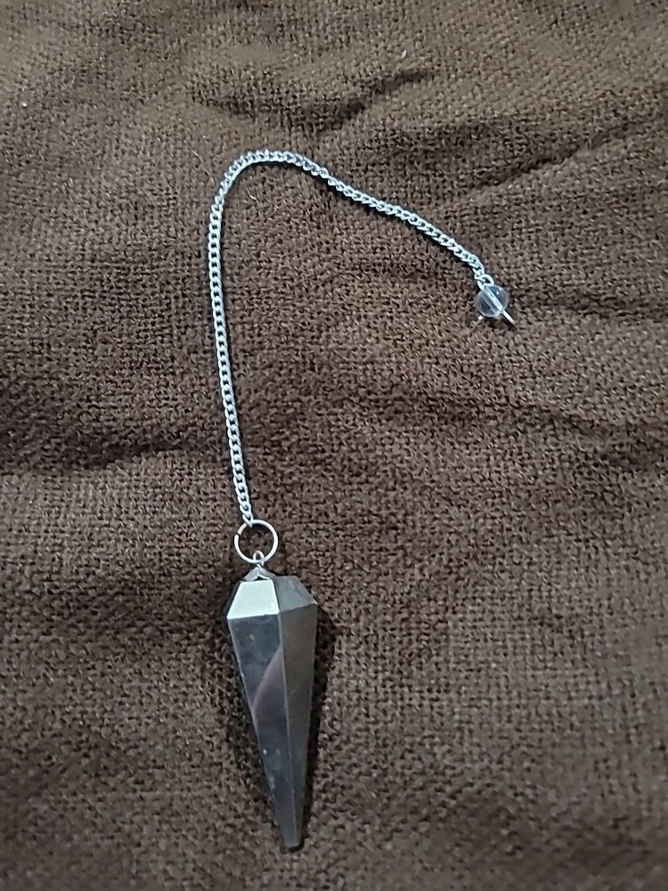 Labradorite Faceted Cone Crystal Dowsing Pendulum Divination Tool