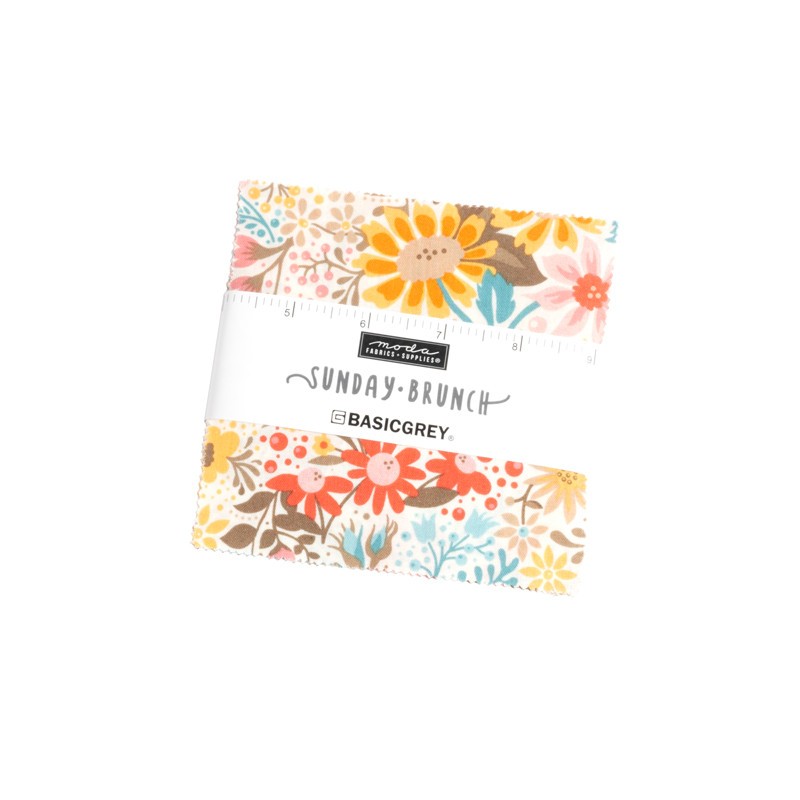 SUNDAY BRUNCH Moda Basic Grey Moda Charm Pack