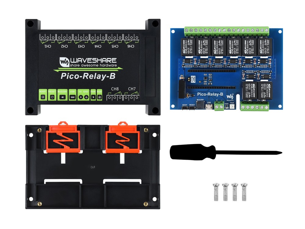 Waveshare Industrial 8-Channel Relay Module for Raspberry Pi Pico Multi Protect