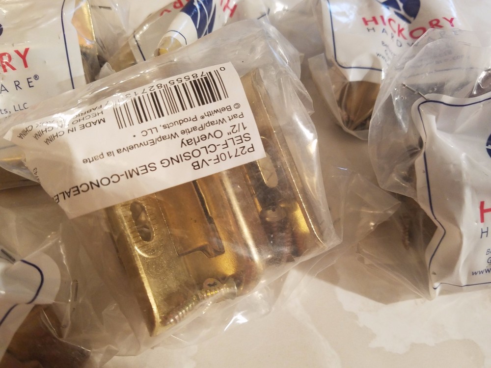 PAIR Hickory Hardware P2710F-VB Surface Self-Closing Hinge Vintage Bronze 2-Pack