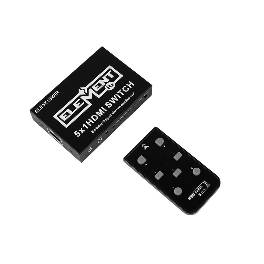 Element-Hz 5in / 1out HDMI Switcher with IR Capability **Used Item*