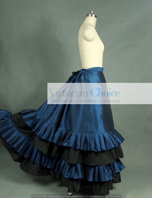 Dark Gothic Victorian Edwardian Bustle Skirt Steampunk Punk Witch Costume K034