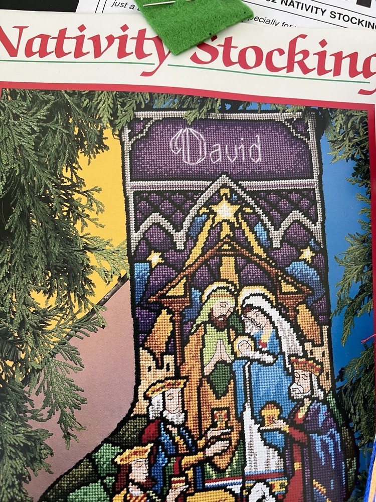 DIMENSIONS Needlepoint #9092 Nativity Stocking Designed by Christopher Rhoads