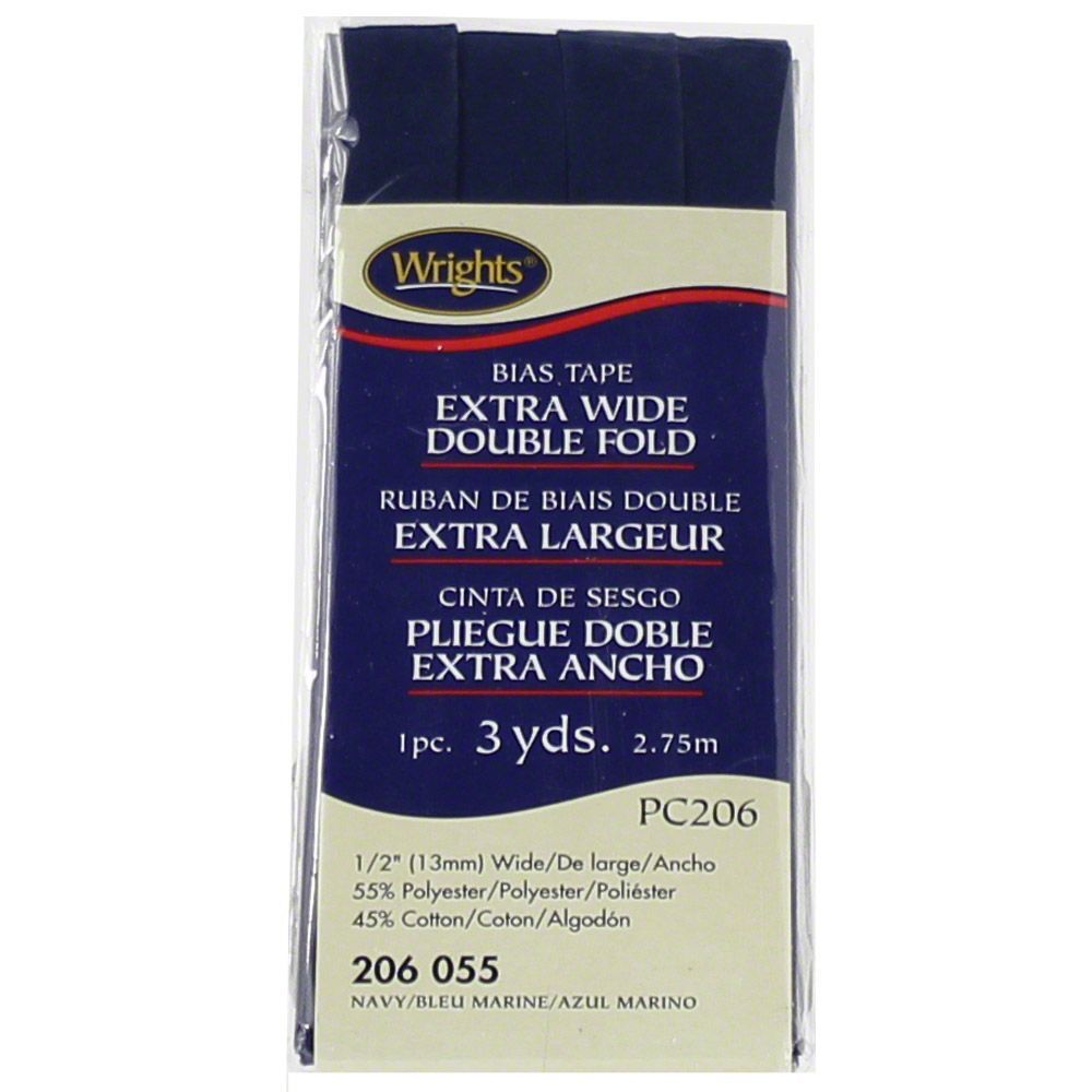 Bias Tape, Extra Wide Double Fold, Wrights