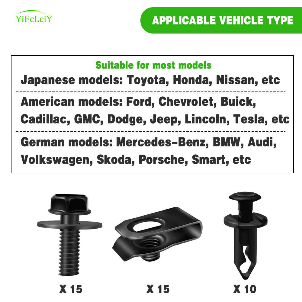 40pcs For Hyundai Elantra Body Bolts Unut Clips Engine Under Cover Splash Shield