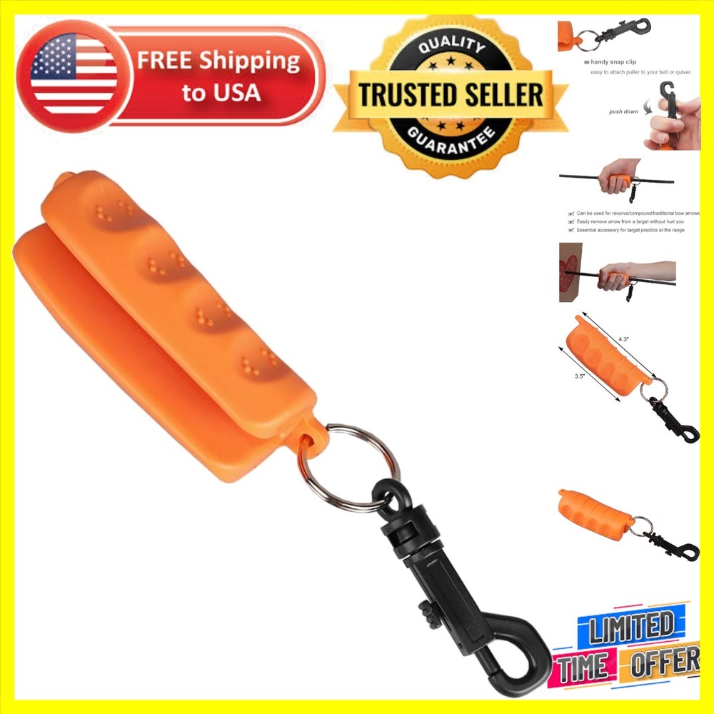 Archery Arrow Puller with Gripper - Essential Target Remover, Orange