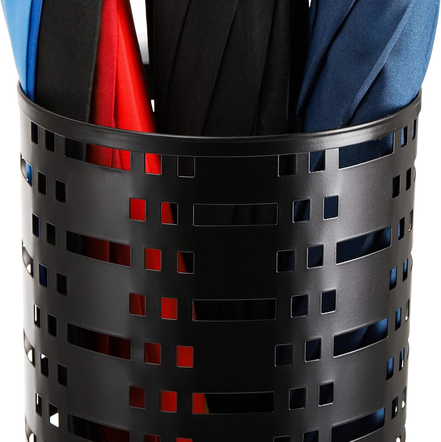 Jucoan Metal Round Umbrella Stand Rack, 16.5 x 6 Inch Free Standing Umbrella Hol