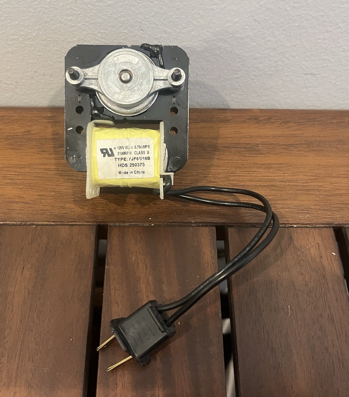 HD Supply Evp. Fan motor YJF61/16B, 60HZ 120V .70AMPS HDS:250375 New Open Box