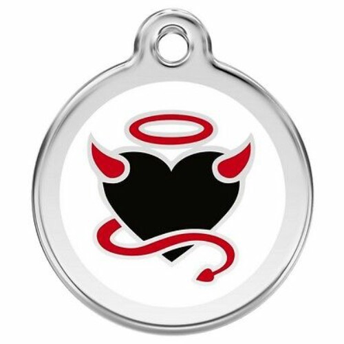 Devil Dog Cat Pet ID Tag Charm Personalized - Red Dingo Lifetime Guarantee