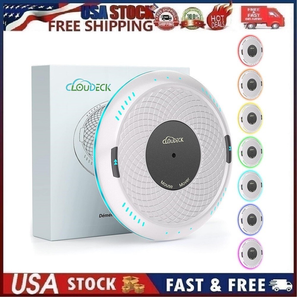 Cloudeck Mouse Mover with Timer & LED Color Option Undetectable Mouse Jiggler...