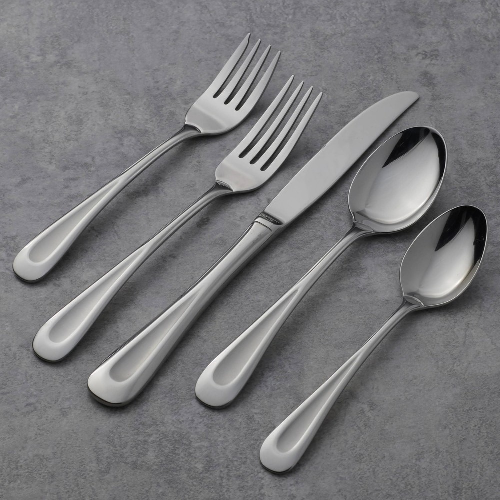 Satin Sand Dune Flatware, 45 Piece, Multi