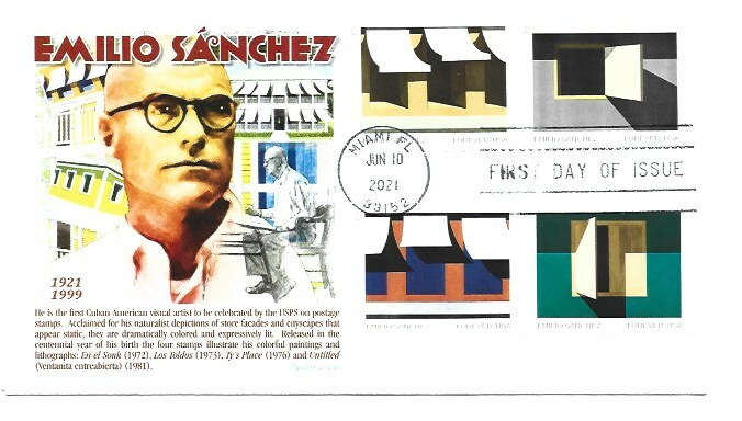 5594-97 Emilion Sanchez on one, Panda Cachets FDC