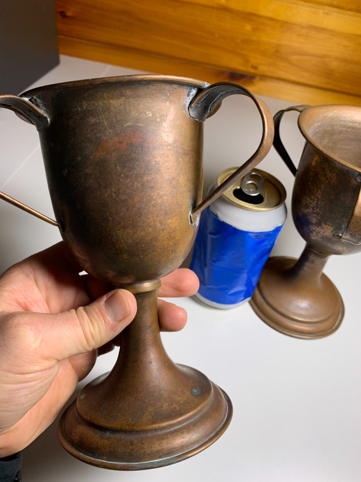 Antique Vintage Copper Cup Mug Chalice Goblet Medieval Renaissance Gothic Knight