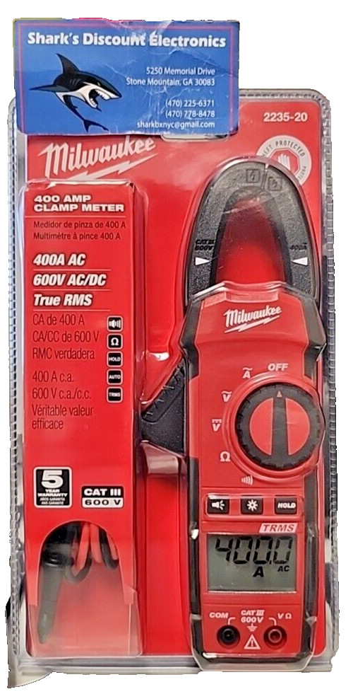 Milwaukee (2235-20) 400 Amp Clamp Meter. NEW. FREE SHIPPING.