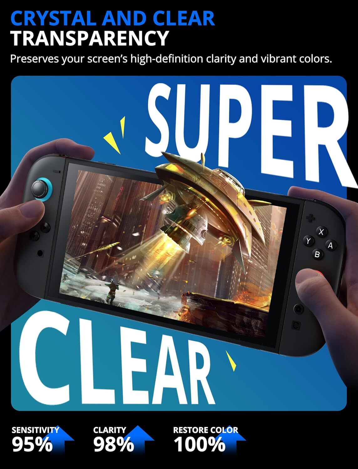 For Nintendo Switch 2 Screen Protector, 2 Pack 9H Tempered Glass Ultra-Thin HD